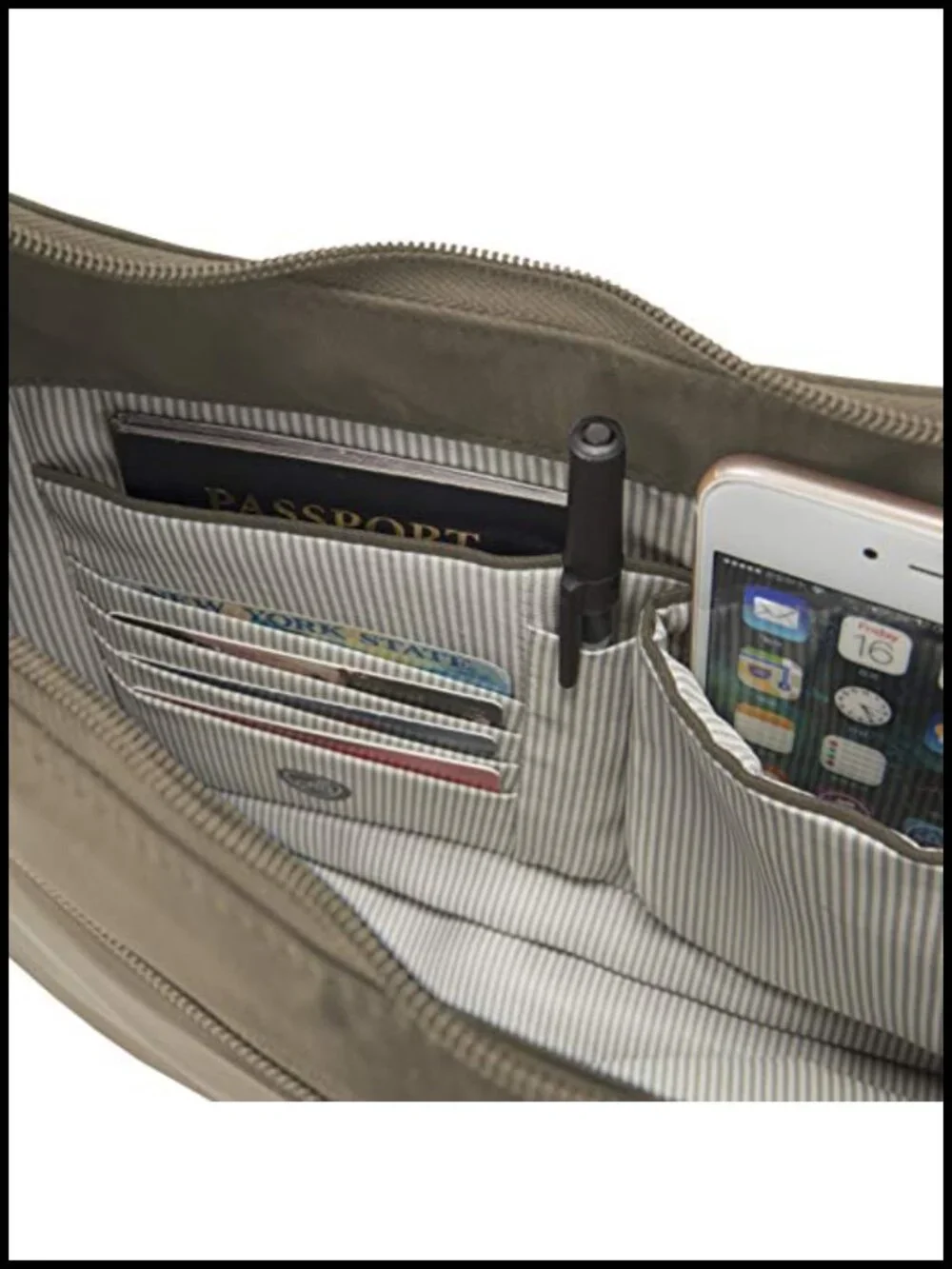 Travelon Anti-Theft Tailored Hobo Bag RFID Locking Crossbody
